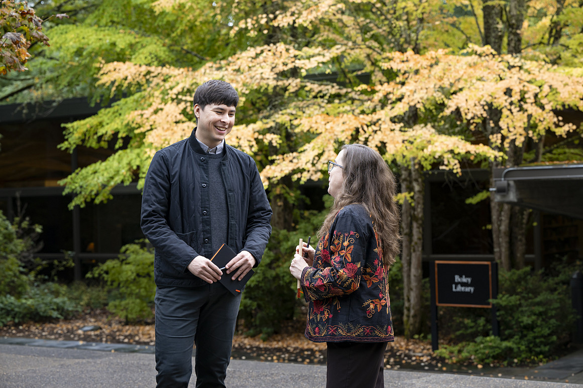 Frank Morton-Park and Professor Lydia Loren