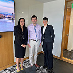 L to R: Administrative Patent Judge Frances Ippolito, Larry Furan '25, and Julia Kottmeier '24