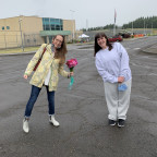 Clinic student Alison Kavanagh and client Juliette McShane.