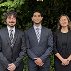 Multnomah Bar Association (MBA) Fellows: Finn Johnson, Hooman Dadkho, and Christina Smith.