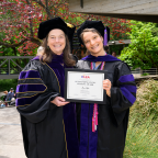 Ilona Hyatt and Susan Felsteiner with CLEA Award