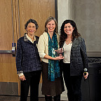 Carra Sahler (middle) with Nancy Hirsh, ED of NWEC and Shanna Brownstein, NWEC Board Chair.