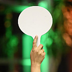 Auction raised paddle