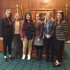 Gov. Brown with members of CJRC and the petitioner