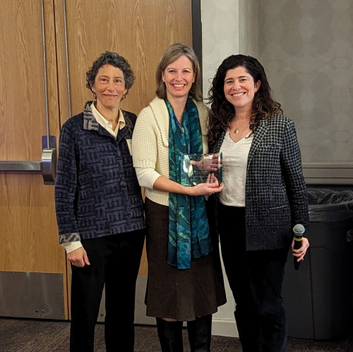 Carra Sahler (middle) with Nancy Hirsh, ED of NWEC and Shanna Brownstein, NWEC Board Chair.