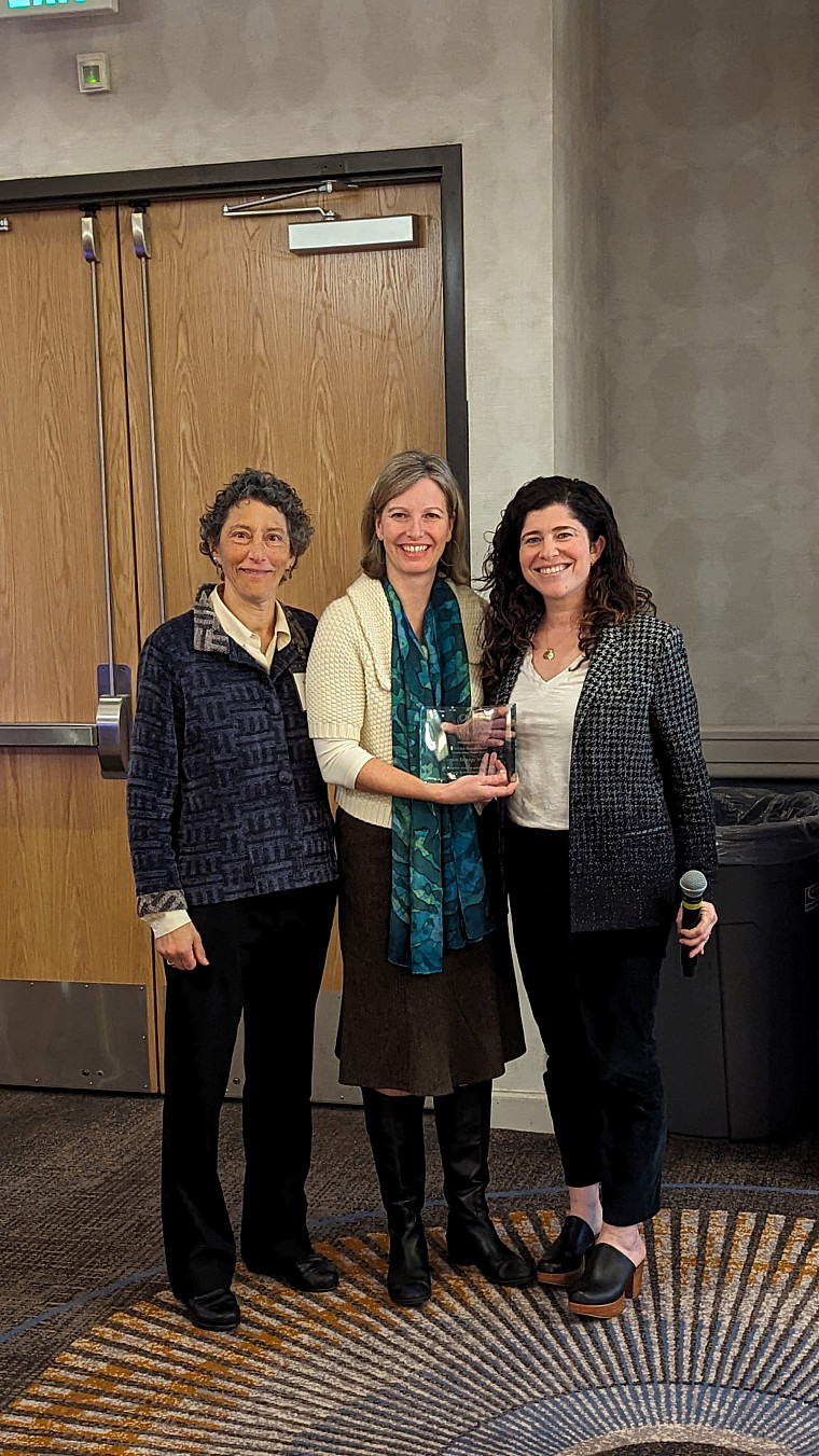 Carra Sahler (middle) with Nancy Hirsh, ED of NWEC and Shanna Brownstein, NWEC Board Chair.