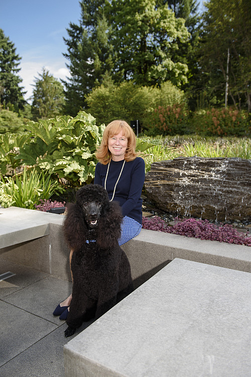 Jennifer Johnson and Bruno in Sunderland Plaza