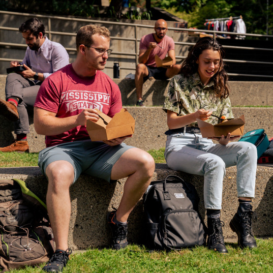 Lewis & Clark Law School students sitting in amphitheater