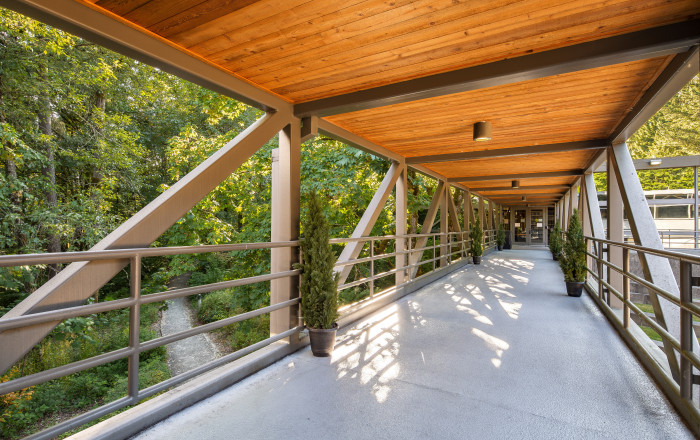 Sky bridge. The sky bridge above the law amphitheater connects Boley Law Library with the Legal Research Center (LRC). The sky bridge is ...