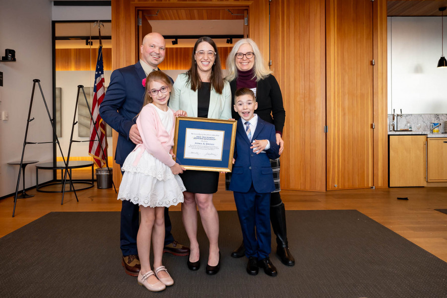 Jessica Bridges '25 and her family