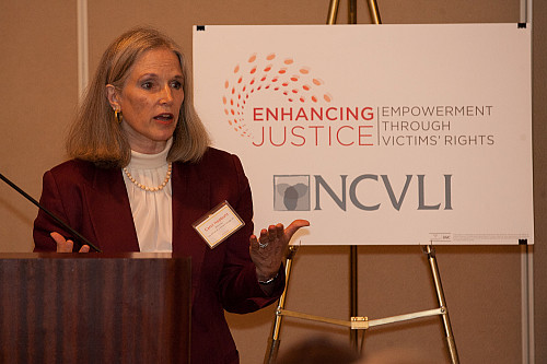 Attorney Carol Hepburn presents on securing restitution for victims of child abuse imagery. - Photo by Chris F. Wilson - Photo by Chris F...