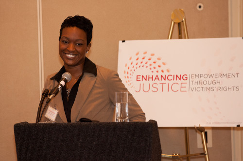 Chantez Bailey of the National Crime Prevention Council presents on tools for preventing mortgage fraud. - Photo by Chris F. Wilson