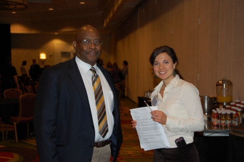 NCVLI Board of Directors member John Gillis and NCVLI staff member Jo Borkan. - Photo by Susan Bexton