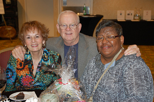 NCVLI Board of Directors members Carl Davis and Helene Davis catch up at the Crime Victims' Rights Reception. - Photo by Susan Bexton