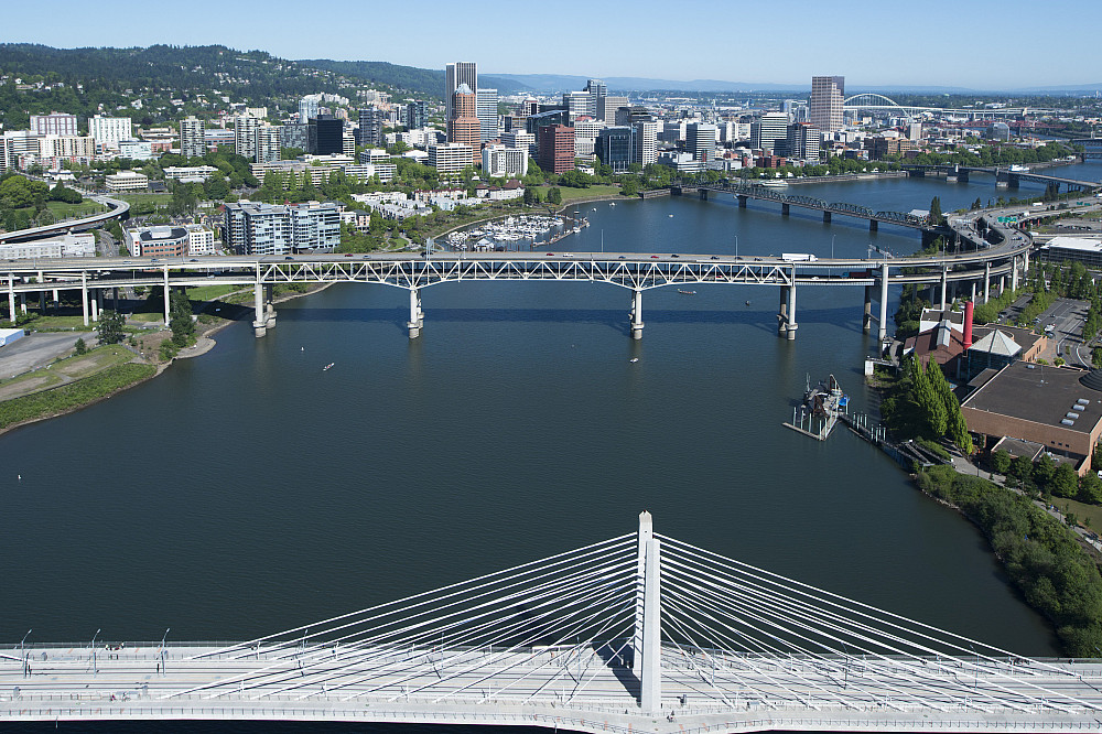 Vibrant downtown Portland is just a quick free shuttle ride away from campus.