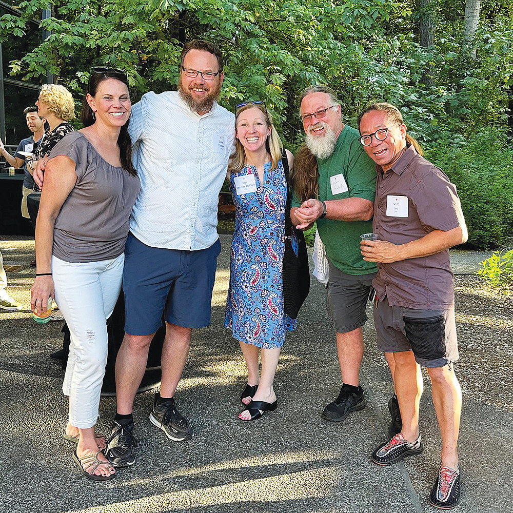 Class of 1999 gathers for their 25 year celebration. (L to R) Christine Golightly, Ezekiel Carder, Erin Kearney-DeClark, Lyndon Ruh nke, ...