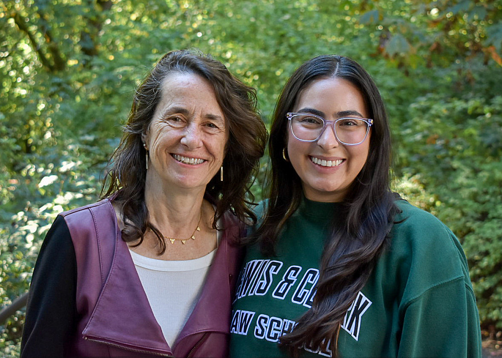 (L to R) Professor Juliet Stumpf and author law student Victoria Brandao