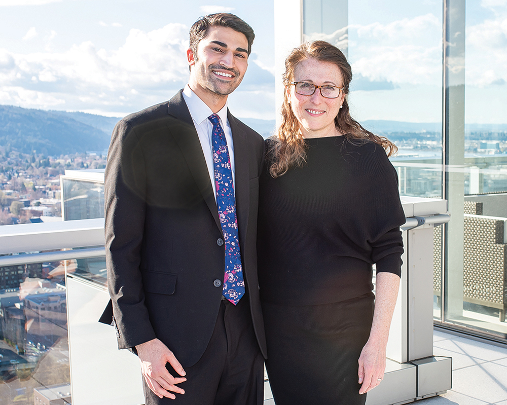 Amitav Kamani '24 and Beth Englander