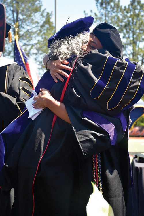 Akriti Bhargava '22 and Professor Lisa Benjamin.