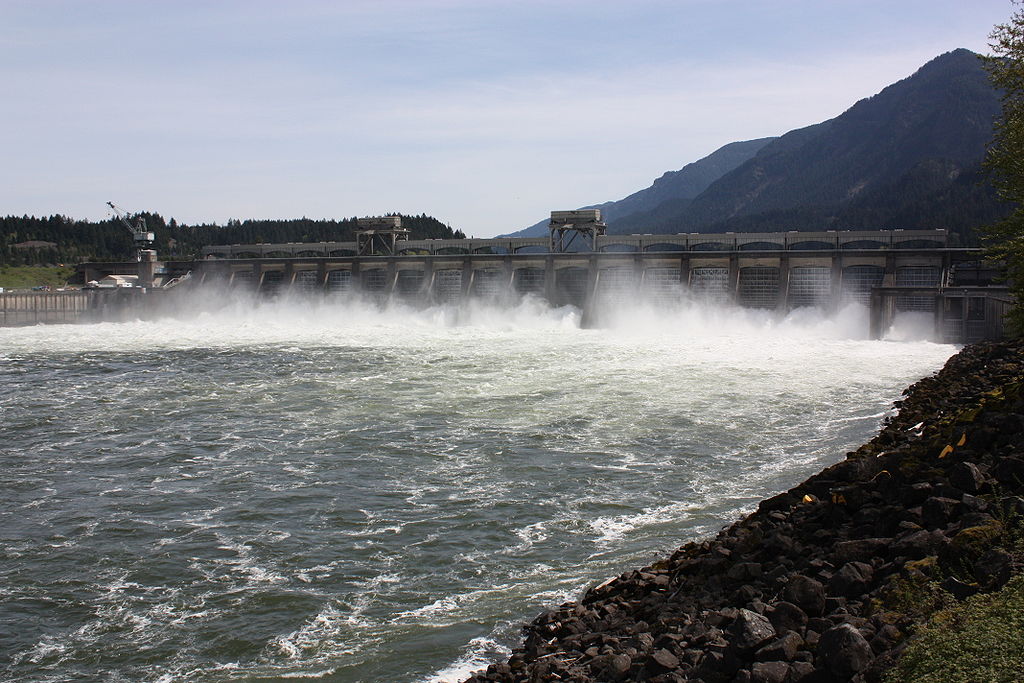 Bonneville Dam spillway-photo by Walter Siegmund