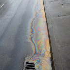 Stormwater pollution flowing off of a scrap yard in NE Portland
