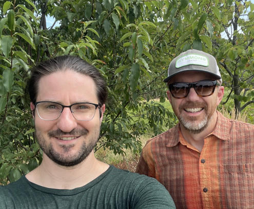 Greg Allen and Kevin Cassidy at a nature reserve