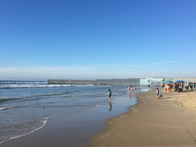 U.S. Mexico Border seen from Tijuana, Mexico