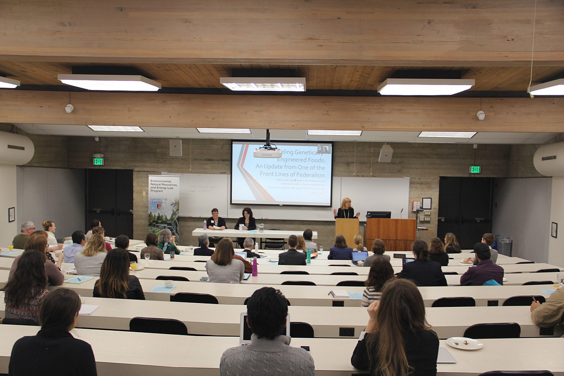 Dean Jennifer Johnson introduces panelists