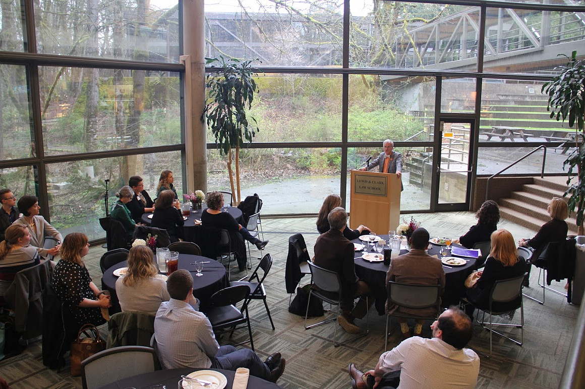 Oregon Congressman and L&C alum Earl Blumenauer gives keynote address at the 2017 Food and Environmental Law Forum