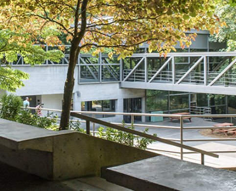 Image of law school bridge